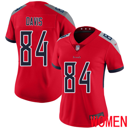 Tennessee Titans Limited Red Women Corey Davis Jersey NFL Football #84 Inverted Legend